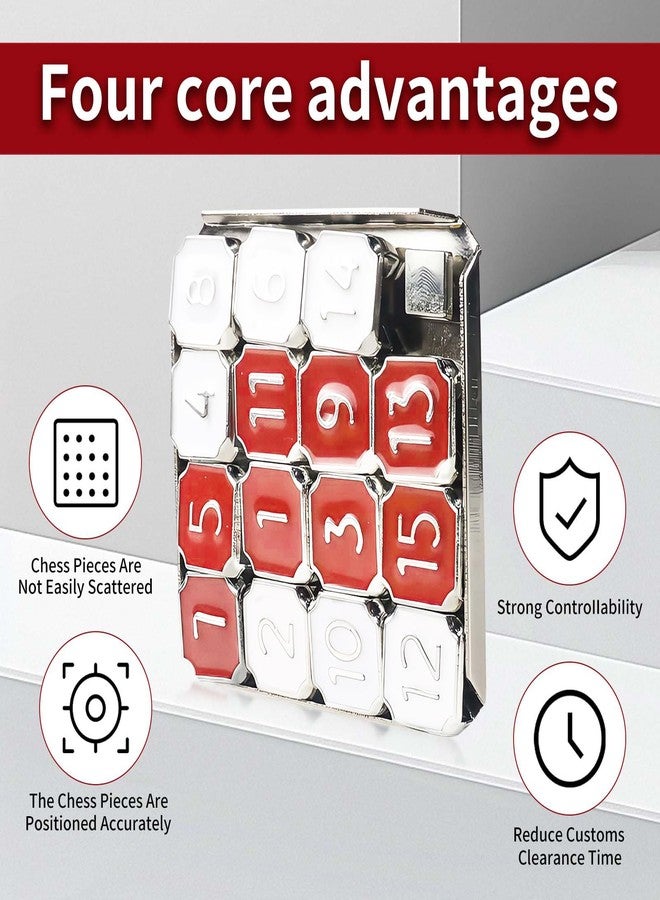 rytopt Slide Puzzle, Number Puzzle for Adult, Red and White Number Sliding Educational Learning Games - Image 3